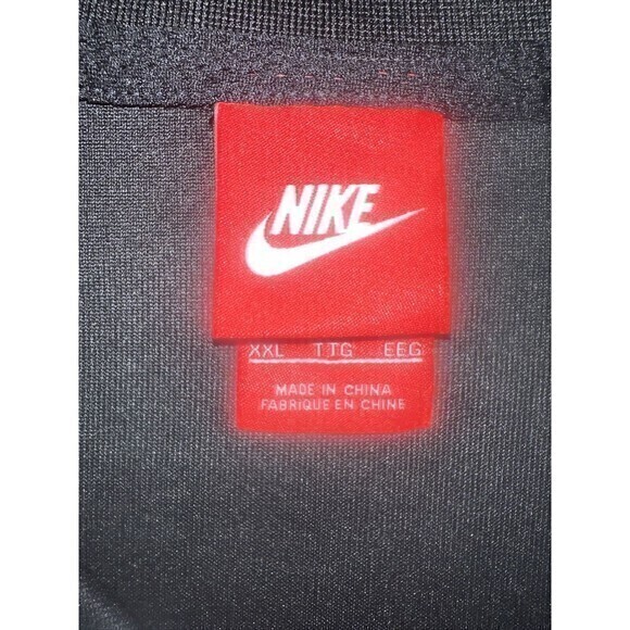 NIKE Track Jacket Mens XXL Red White Blue Black Big Swoosh Center Logo Full Zip - Picture 6 of 9